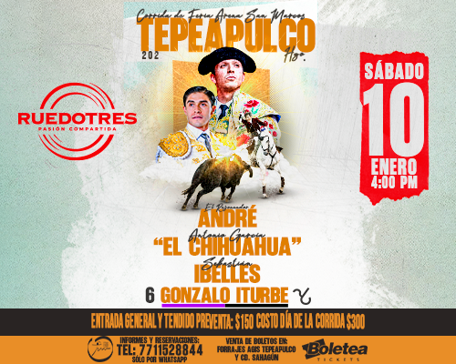 TH260110 TEPEAPULCO CORRIDA DE FERIA 2026