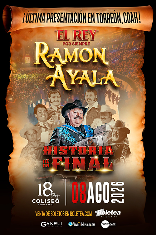 Boletos | TCCC260808 RAMON AYALA - EL REY POR SIEMPRE en Coliseo ...